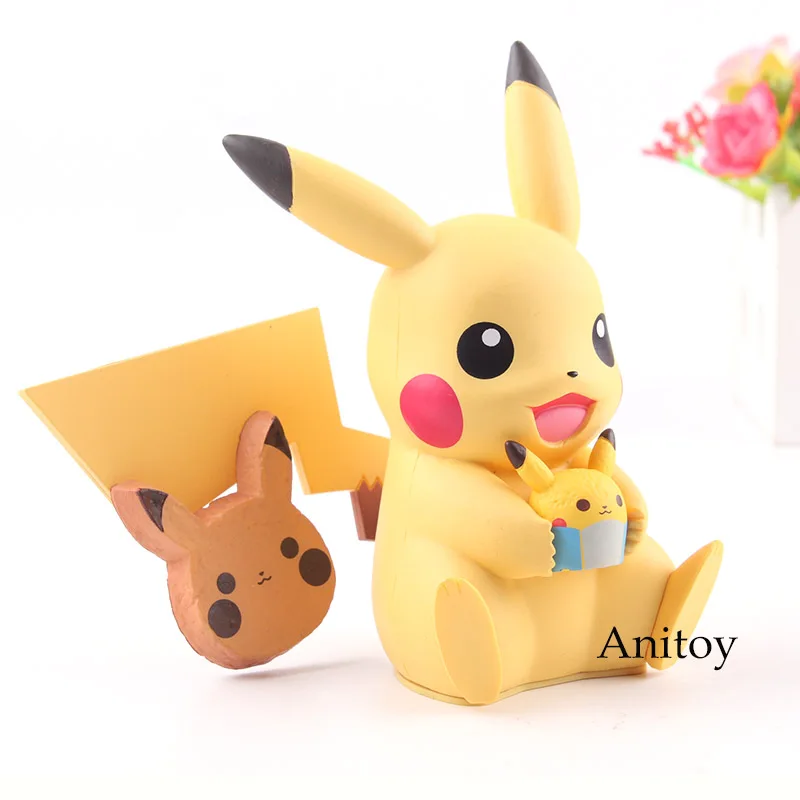 

Anime Cartoon Cute Kawaii Tea Party Pikachu Figure Action PVC Collection Model Dolls Toys for Children