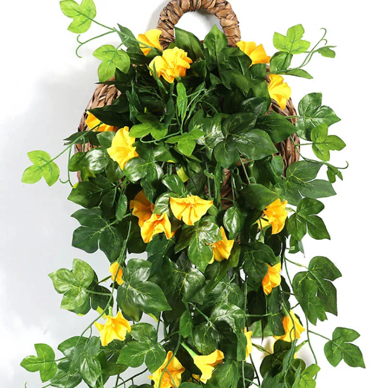 

Artificial Flower Garland Green Leaf Door Hanging Wall Window Decoration for Home Wedding Decor Decorative Artificial Flower