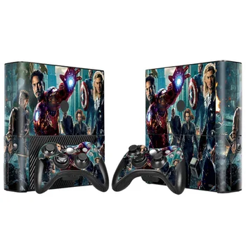 

Vinyl Skin Sticker Protector for Microsoft Xbox 360 E with 2pcs Controllers skins Stickers