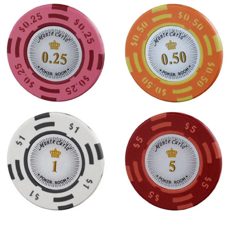 20 шт./лот высококачественные для игры в покер чипы 14 г глина/железо/ABS фишки казино Корона техасский холдем покер