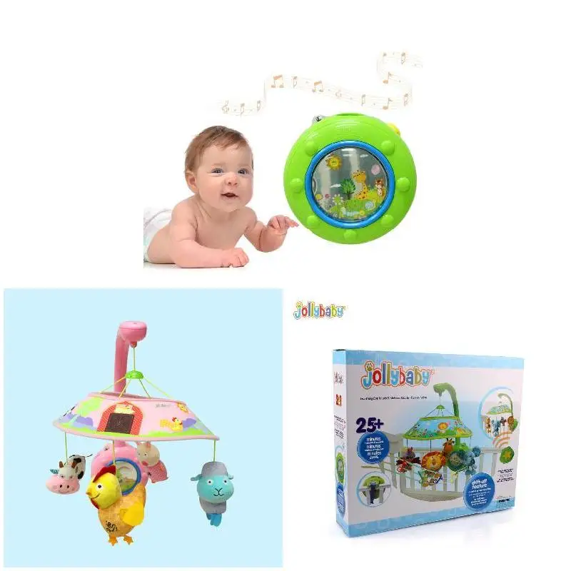 

Safe Baby Toddler Mobile Crib Bed Toy with four Dolls Cute Soft Animal Handbells Infant Bell Hanger FJ88