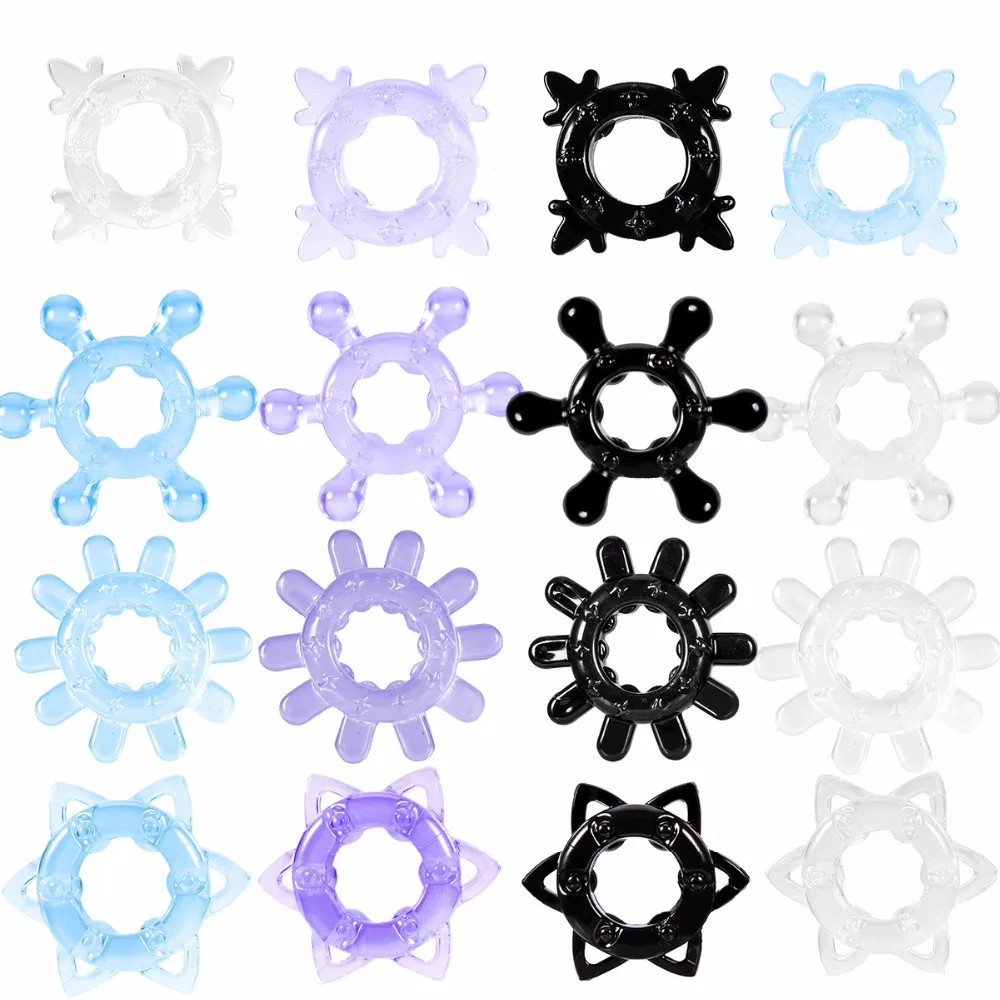 1 pc Penis Sex Products Ring Reusable Bound Delay Cock Rings Sleeve Condom Adults Toys Dick Condoms For Men Dildo Erotic Goods