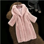 

2019 winter new whole mink fur coat women's long fashion suit lapel nine-point sleeve mink fur coat jacket