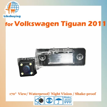 

1/4 Color CCD HD Rear View Camera / Reverse Parking Camera For Volkswagen Tiguan 2011 Night Vision / Waterproof / LED Lights