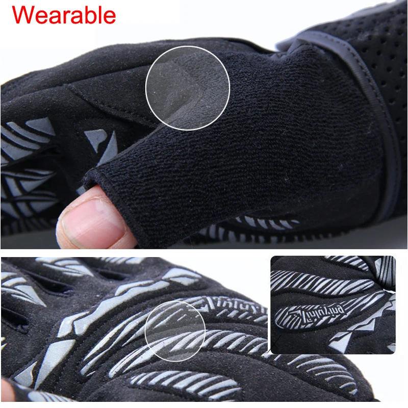 Long Belt Body Building Fitness Gym Gloves half finger Crossfit Weight Lifting Gloves For Men Musculation Women Barbell Dumbbell