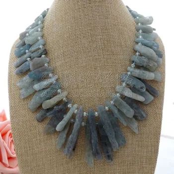 

N062905 17''-18'' 2Strands Natural Green Apatite Necklace