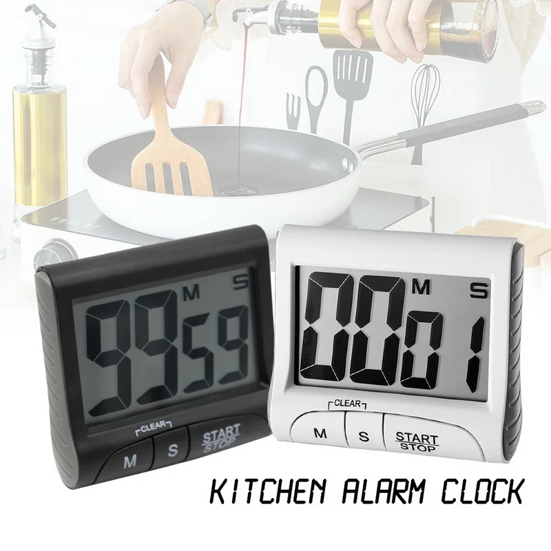 

1PCs Kitchen Timer Portable Digital Cooking Clock With Count Up And Countdown Memory Function Large LCD Display Smart Clock