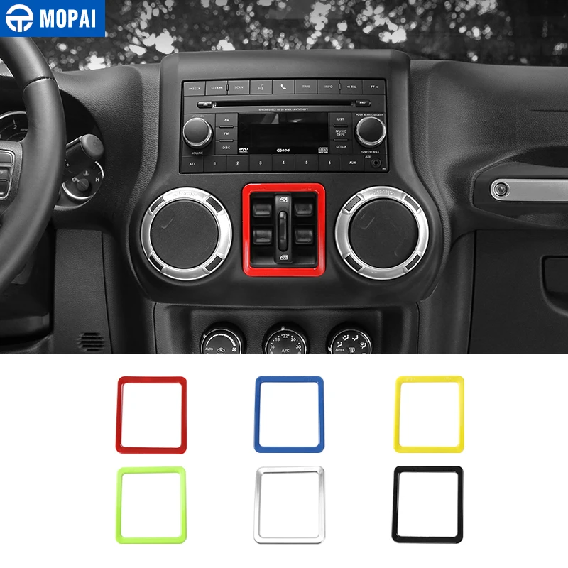 

MOPAI ABS Car Interior Window Switch Button Decoration Frame Cover Sticker for Jeep Wrangler JK 2011 Up Car Accessories Styling