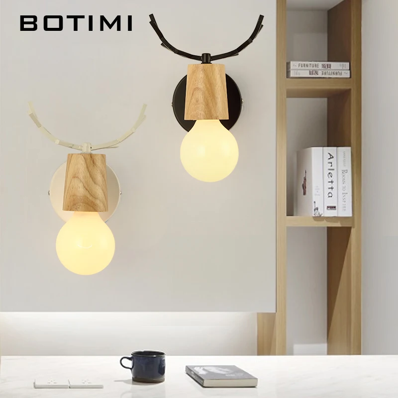 Lâmpada de Parede para Sala Decoração do Hotel Iluminação para Casa Botimi Criativo Estar Lâmpada Parede Moderna Decorativa Branco Preto Luzes Cabeceira