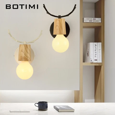 Lâmpada de Parede para Sala Decoração do Hotel Iluminação para Casa Botimi Criativo Estar Lâmpada Parede Moderna Decorativa Branco Preto Luzes Cabeceira