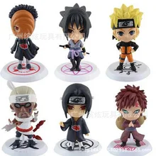 6pcs/set Anime Naruto Figure Toy Sasuke Kakashi Sakura Gaara Itachi Obito Madara Killer Bee Model Doll Naruto Action Figure mod naruto pvc action figure uchiha madara figure toys juguetes 17cm japanese anime naruto uchiha madara model toy doll n11