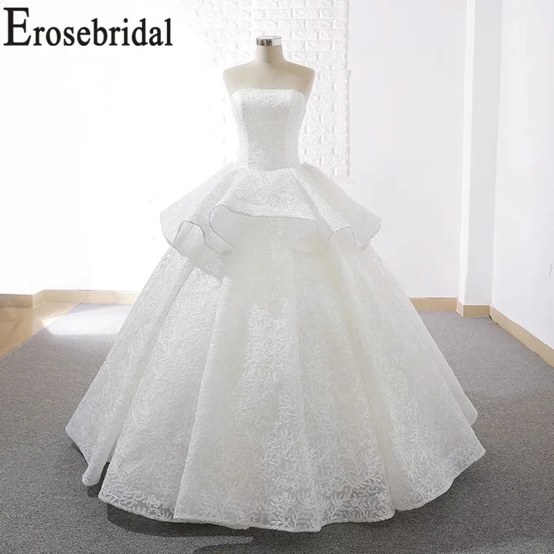 Erosebridal/Новое поступление 2019 года вечернее платье без бретелек Двухслойное