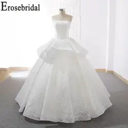 Erosebridal Новое поступление 2019 вечернее платье без бретелек два слоя вечернее платье бальное платье для девочек официальная Вечеринка плюс