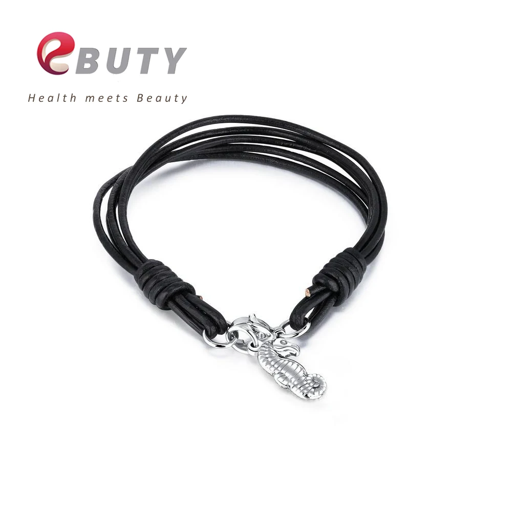 EBUTY Seahorse Charm Vintage Bracelet Leather Handmade Rope Bangle Bracelets Fashion Male Gift Bag | Украшения и аксессуары