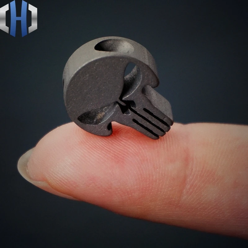 Knife Beads Titanium Alloy Skull Shape Paracord Accessory Umbrella Rope Pendant Knife Beads EDC Skull Paracord Beads