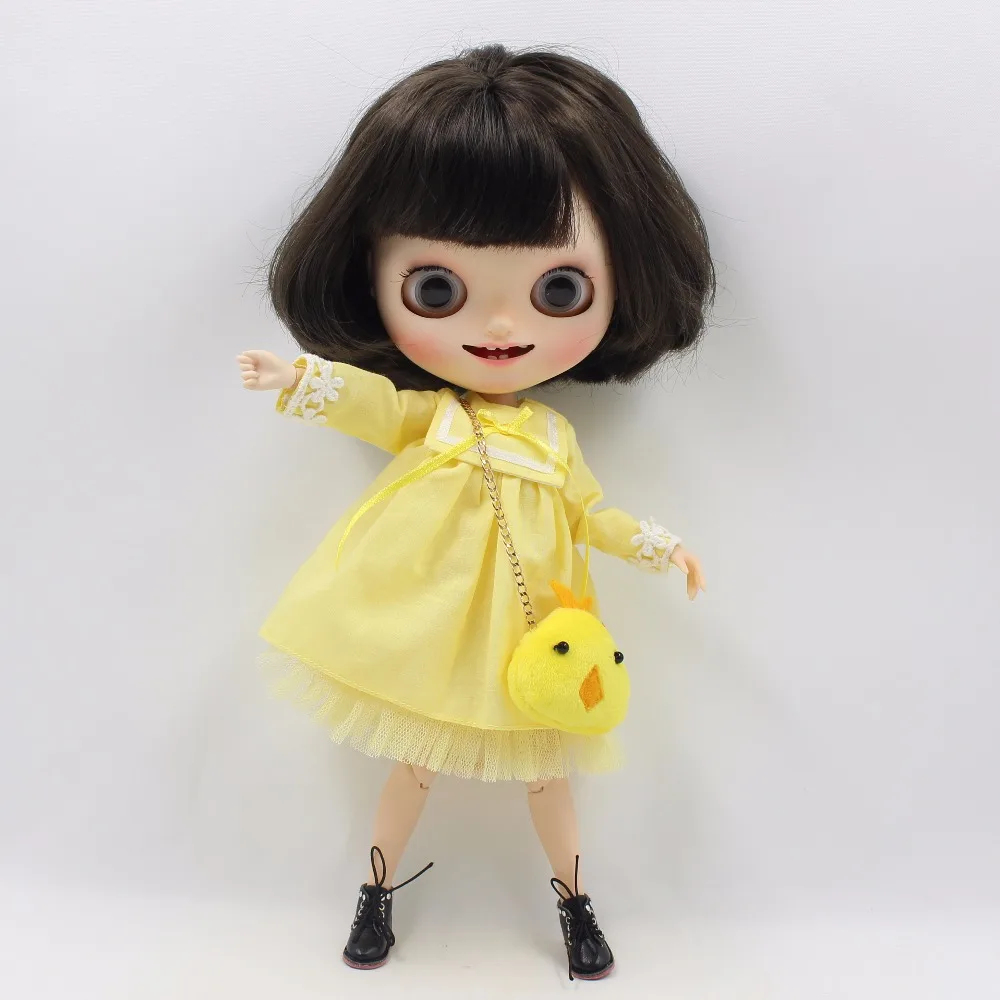 Neo Blythe Doll Plush Dress with Chicken Handbag 2