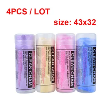 

4pcs/lot 43*32*0.2CM Microfiber High Absorbent Bath Towel Cleaning Wipes Magic Hair Dry Towel Synthetic Deerskin PVA Cham
