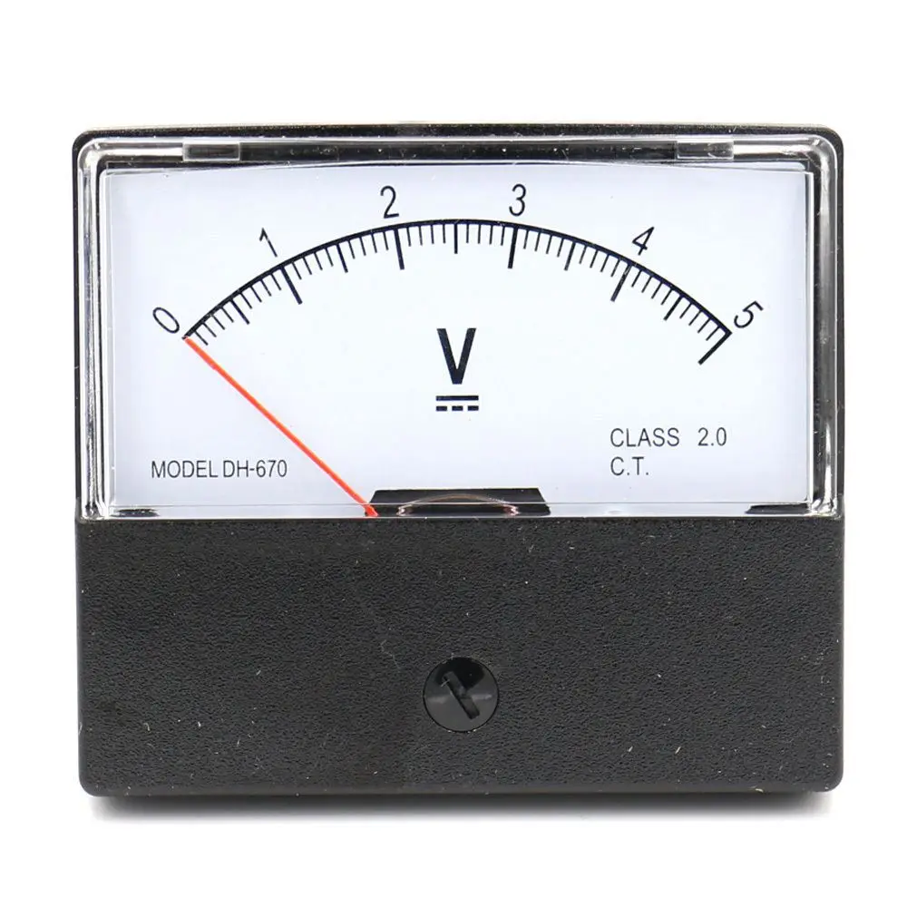 DH 670 Accuracy DC 5V Dial Analog Panel Meter Voltmetervoltmeter