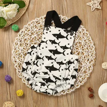 

Newborn Infant Baby Animal Print Backless Sleeveless Bodysuits Body Dla Dziewczynek Baby Costumes For Cute Babies Boys Girls