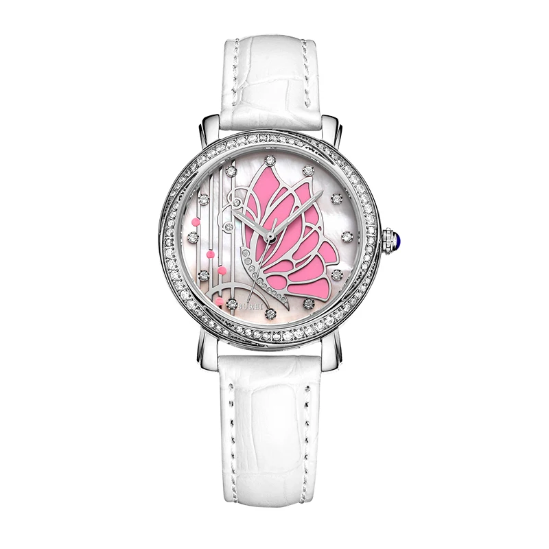 

BUREI 3019 Switzerland watch women luxury brand Austrian Diamond Japanese Movement Butterfly Ladies belt quartz watch