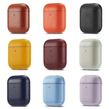 Роскошный бизнес чехол для наушников для Apple Airpods 2 ремешок из искусственной кожи Bluetooth наушники Air Pods чехол AirPod аксессуары