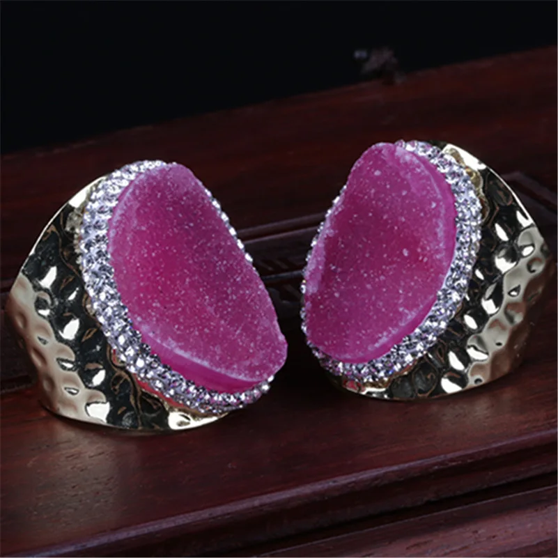 Многоцветные шероховатый сырой Druzy drusy хрустальные стразы очаровательное