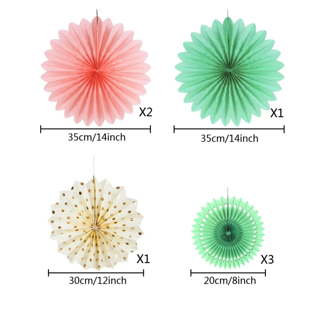 7 шт. бумажный веер комплект розочки фото фон бумажные вертушки на палочках вечерние принадлежности для свадьбы День рождения детский душ Декор