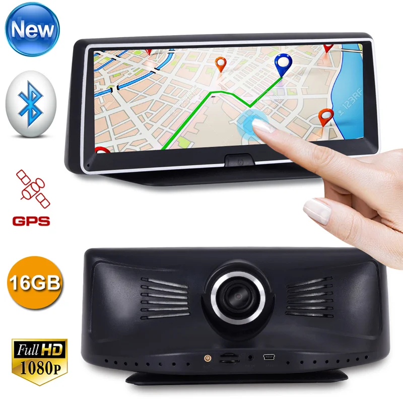 XGODY 3g 8 дюймов Автомобильный видеорегистратор gps навигация Сенсорный экран Android 5,0 навигатор 16 Гб ПЗУ Bluetooth WiFi камера заднего вида HD 1080P - Размер экрана, дюймов: 8.0"