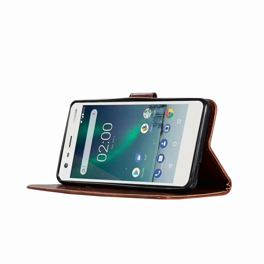 Новый чехол для Nokia 2 1 с откидной крышкой и бумажником из искусственной кожи