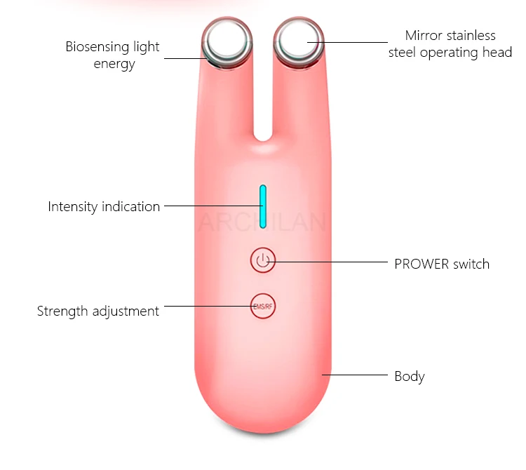 Био красная волна для кожных микротоков стимуляция морщин темный круг удаление лица подтягивание глаз подтягивание тонизирующее устройство для лица