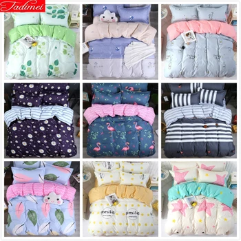 

3/4 pcs Bedding Set Soft Cotton Bed Linens Couple Kids Child Bedspreads Single Full Queen King Size Duvet Cover 150x200 180x220