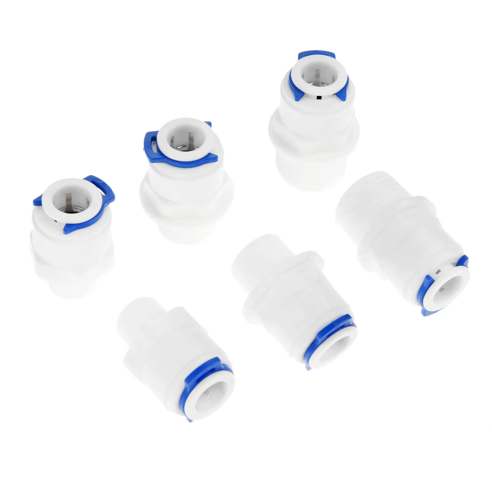 2Pcs 3/8" OD Hose RO Water Straight Pipe Fittings 1/4" 1/2" 3/8" BSP Male Plastic Straight Quick Connector System Water Purifies