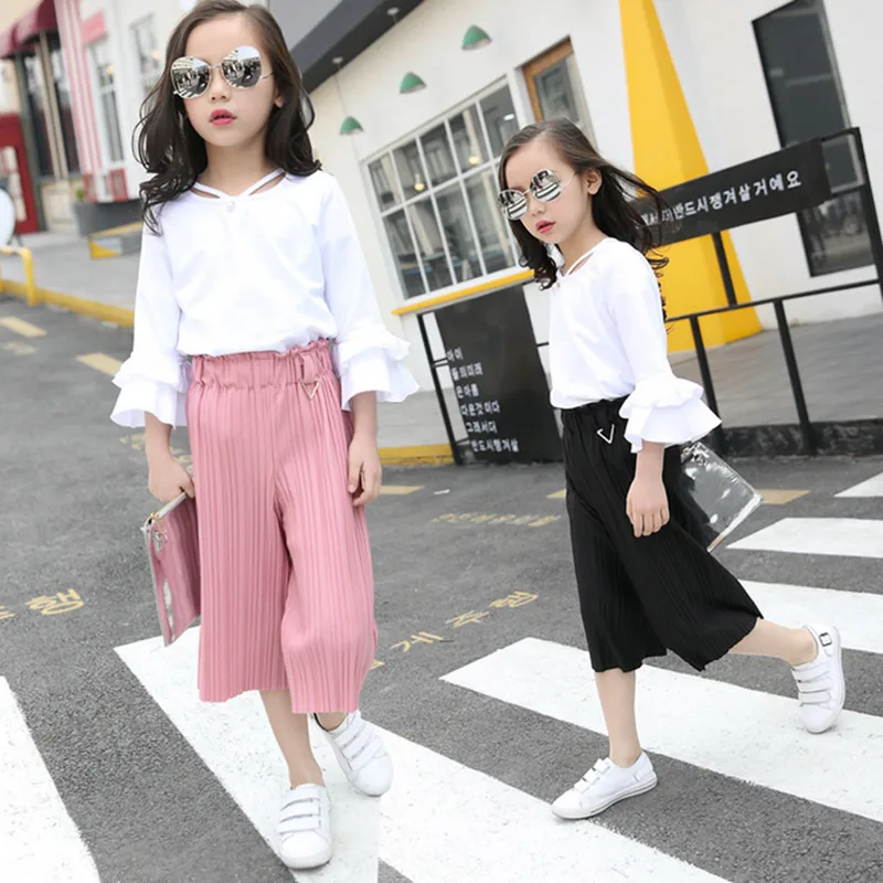 Baby girls clothes 2017 fashion summer Spring Autumn Toddler 2pcs t