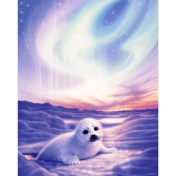 

Full Square/Round Drill 5D DIY Diamond Painting "Animal seal" Embroidery Cross Stitch Mosaic Home Decor Gift Animal Picture