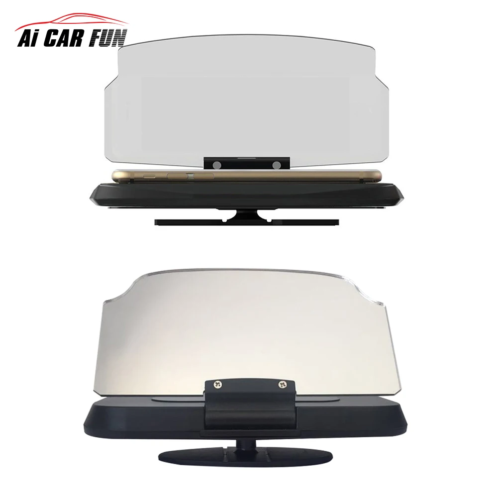 Handy GPS Navigation Halterung HUD Head Up Display Für Smart Phone Car Mount Stand Telefon Halter S