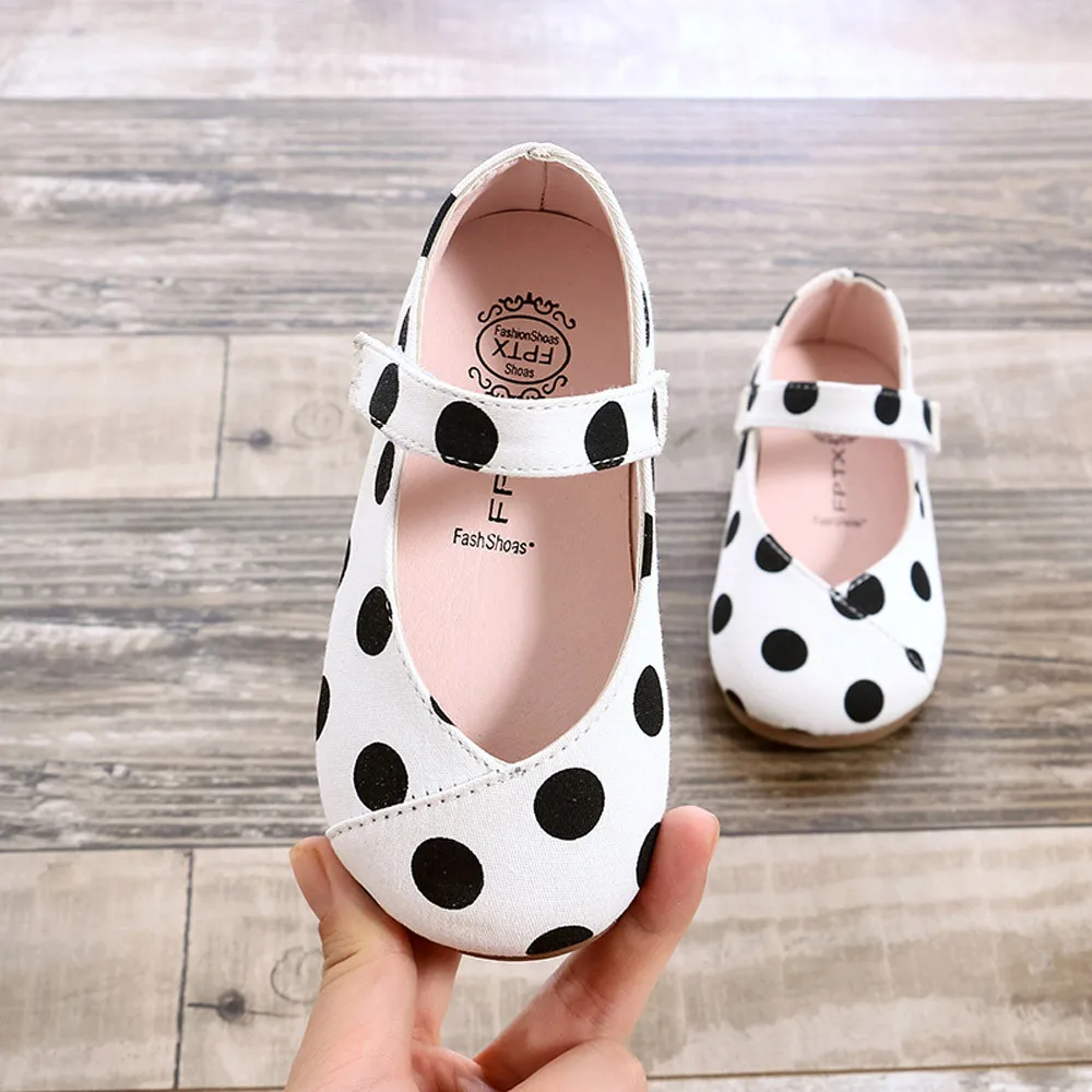 

Girls'Wave-point Leather Shoes New summer party flat-soled comfortable princess shoes Comfort Party Princess Shoe Girl #D