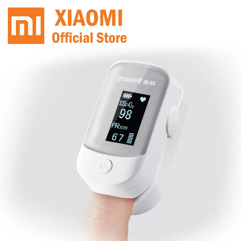 

Xiaomi Yuwell Finger Pulse Oximeter Mini Portable YX305 Home Pulse Oxymeter Precise Measure Quickly Comfortable for the elder