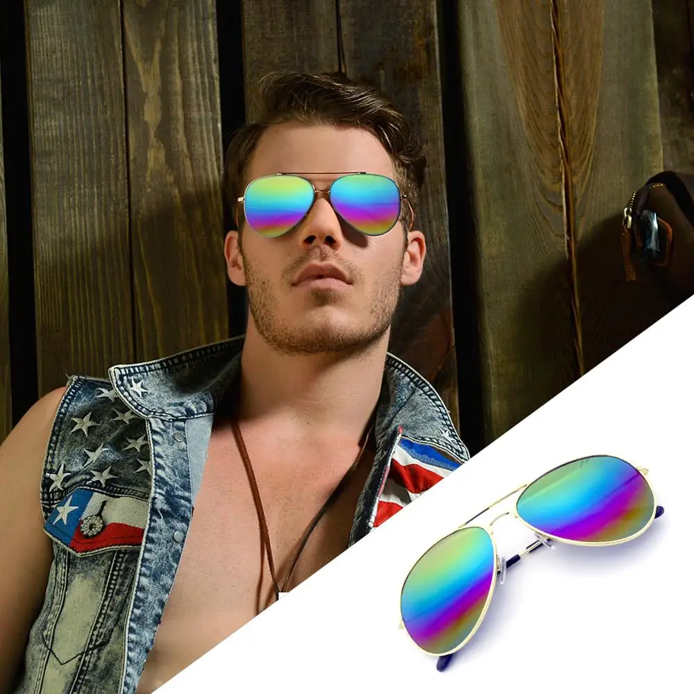 

Multi-color Men UV 400 Cycling Sunglasses Women Fashion Classic Glasses Drivers Lens Metal Frame Beach Glasses Sports Eyewear