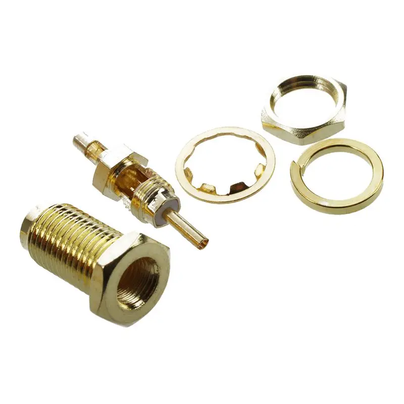 

5pcs Big Hole SMA Female Center Nut Bulkhead Crimp RG174 RG316 LMR100 Connector