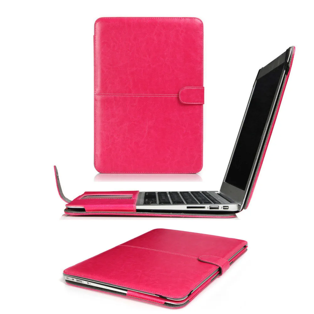 Флип чехол из искусственной кожи и с клавиатурой для Macbook Air Pro Retina 11 12 13 15 сумка