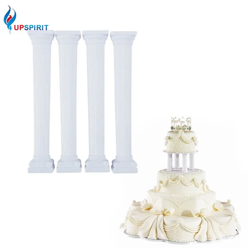 Upspirit 4 Pcs Set Cake Roman Column Plastic Diy Cake Support
