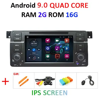 Ips DSP Android 9,0, 4 ГБ, 64 ГБ, 1DIN dvd-плеер для BMW E46 M3 MG ZT 318/320/325/330/335 Rover 75 gps радионавигации стерео BT4 - Цвет: 9.0 2G 16G IPS