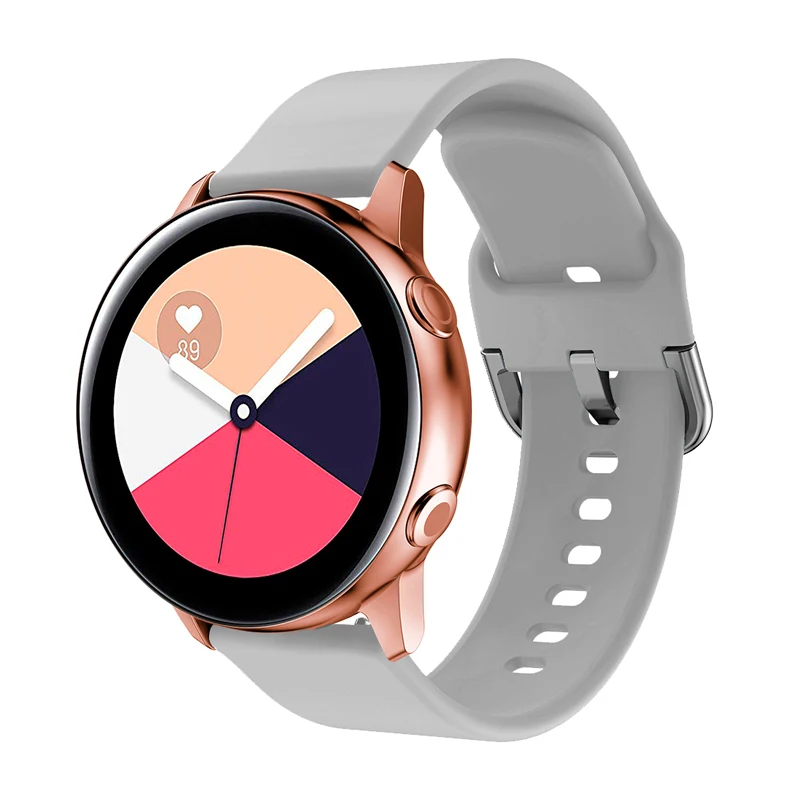 20 мм силиконовый ремешок для Samsung Galaxy Watch watch 3 41 Active 42 S2 классический amazfit bip huawei 2