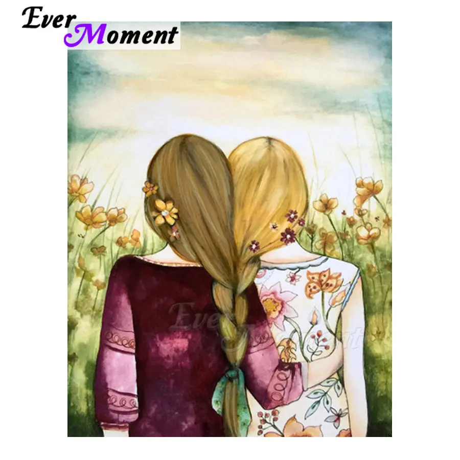 

Ever Moment Diamond Painting Handmade Picture Of Rhinestone Full Square Drill Diamond Embroidery Girls Scenery 5D DIY S2F1712