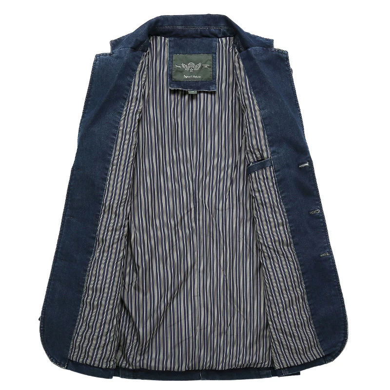 LONMMY Jeans blazer men 80% Cotton Cowboy jacket Denim jacket men blazer Suits for men jaqueta Brand-clothing Fashion M-4XL