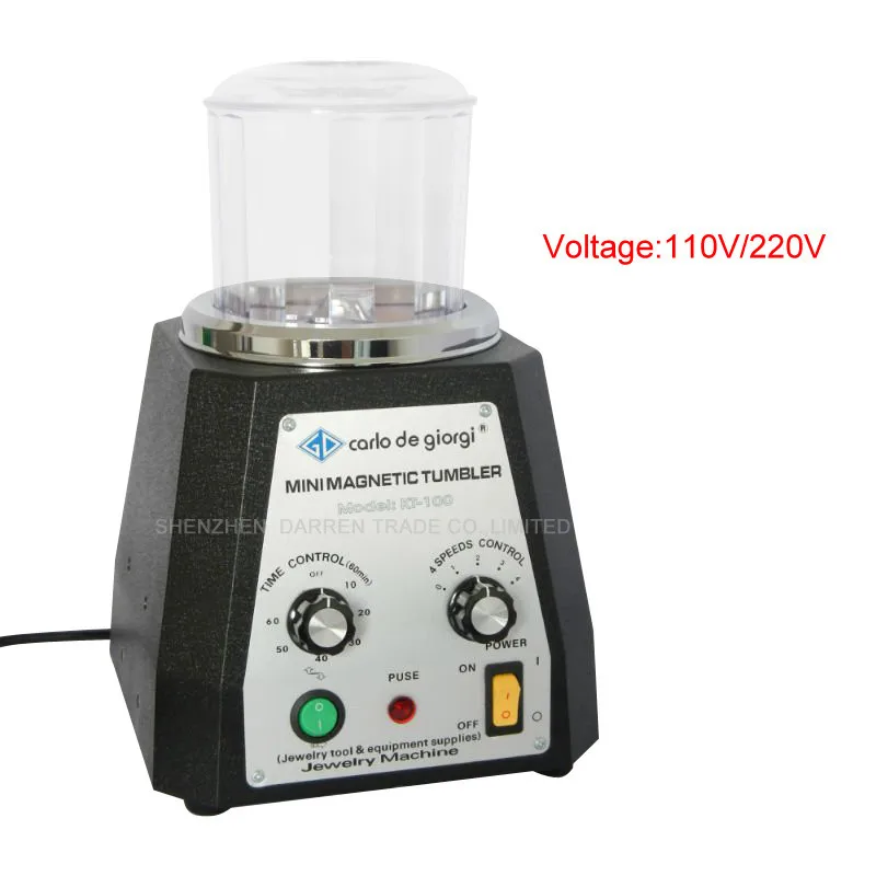 

KT-100 Jewelry Diamond Lapidary polisher jewelry Rotary Tumbler Variable Speed Time Tumbling 0-60 minutes,digital rotary tumbler