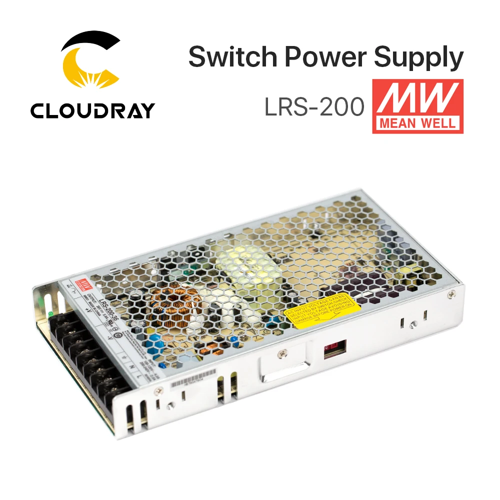 Meanwell LRS-200 potencia de conmutación fuente de alimentación de 12 V 24 V 36 V 48 V 200 W Original MW Taiwán marca LRS-200-24 - 1