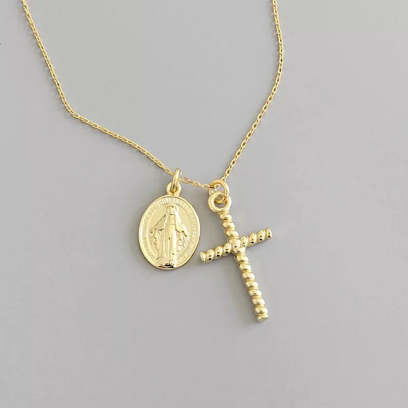 

925 sterling silver necklace fashion design sun moon long necklace personality trend wild men women boy girl silver necklace jew