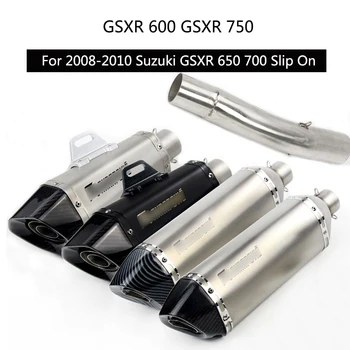

For 2008-2010 Suzuki GSXR 650 GSXR 700 Exhaust Pipe Motorcycle Mid Pipe Slip On 51 mm Silencer Exhaust Muffler Pipe Rear Escape