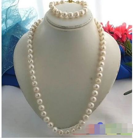 

FREE SHIPPING>>>@@ > p969 24" 11MM WHITE ROUND FRESHWATER CULTURED PEARL NECKLACE BRACELET^^^@^Noble style Natural Fine jewe fas